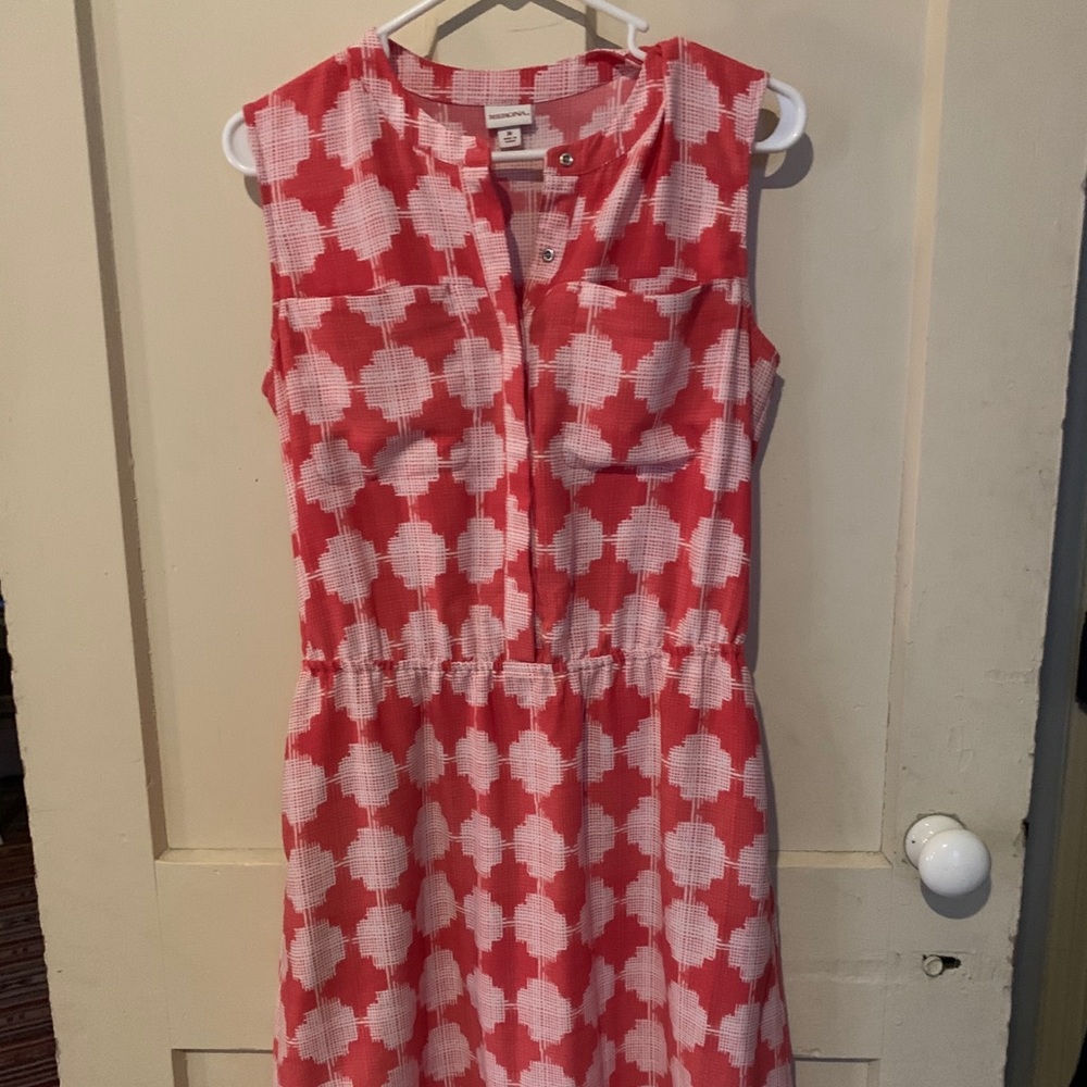 ⚡️4 for 16!⚡️POCKETS GALORE Red and White Cotton Dress